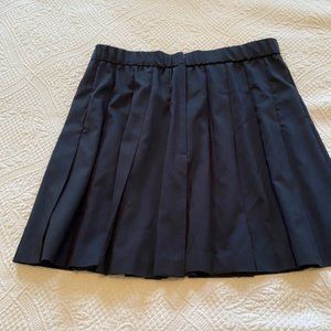 Navy pleated skirt
